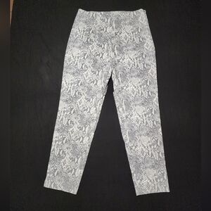 Time and Tru Snake Print Ankle Pant Side Zip Stretch